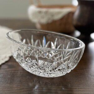 Waterford Crystal Bowl Oval Vanity Candy Dish Luxury Vintage Decor